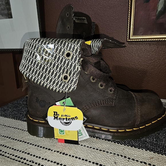 Dr. Martens Dark Brown Combat Boots - Picture 8 of 11